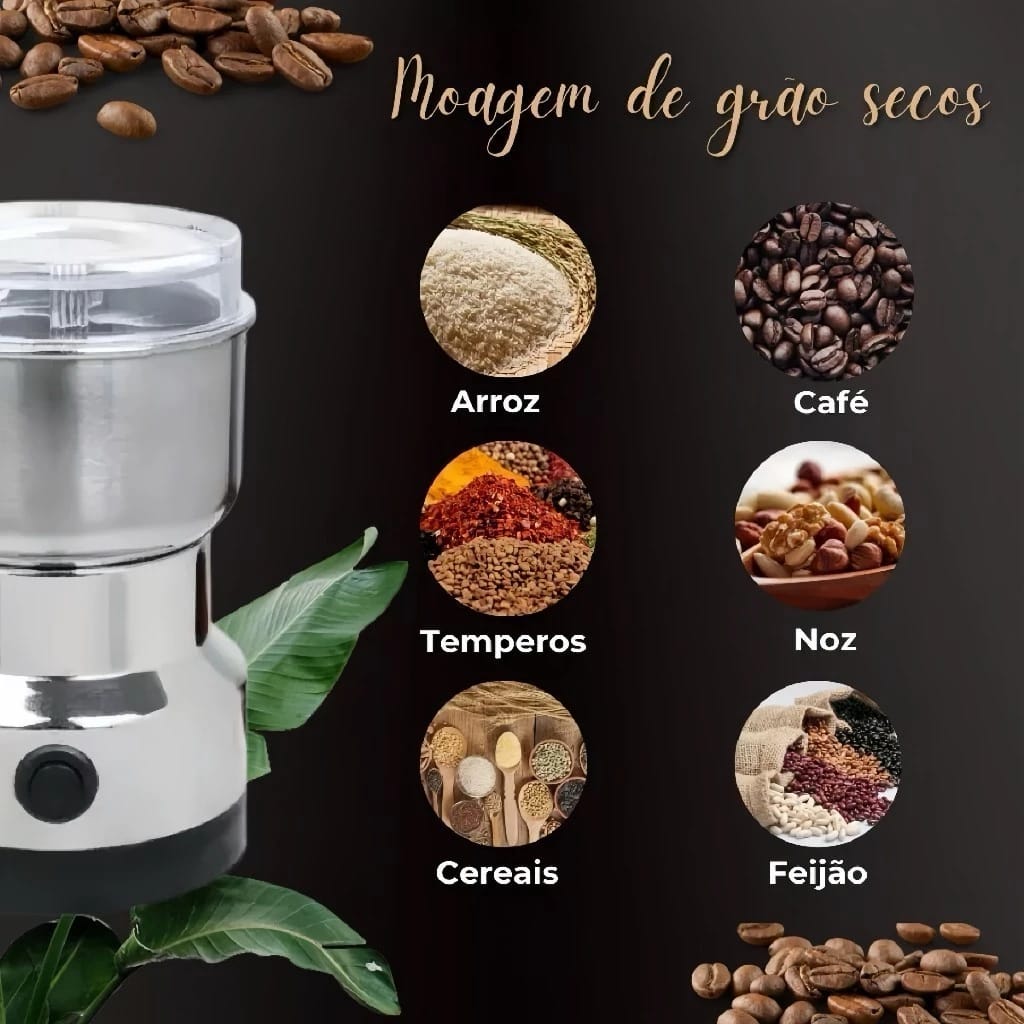 Molino eléctrico de café multifuncional